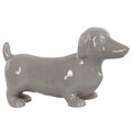 Urban Trends Collection Urban Trends Collection 38445 Ceramic Standing Dachshund Dog Figurine - Gray 38445